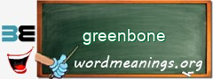 WordMeaning blackboard for greenbone